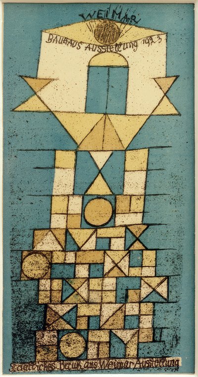 P. Klee, Weimar, Bauhaus Exhibition 1923 / Color Lithograph by Paul Klee